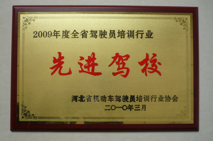 2009年駕駛員培訓(xùn)先進(jìn)駕校